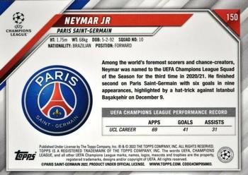 2021-22 Topps UEFA Champions League #150 Neymar Jr Back