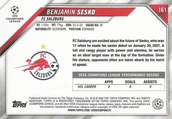 2021-22 Topps UEFA Champions League #161 Benjamin Sesko Back