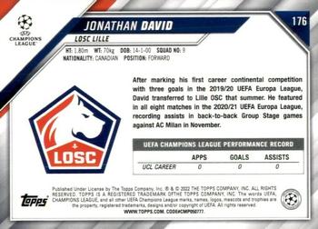 2021-22 Topps UEFA Champions League #176 Jonathan David Back