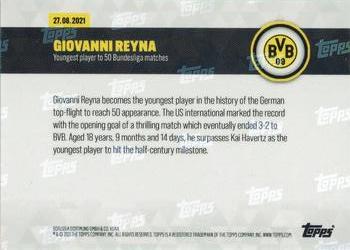 2021-22 Topps Now BVB (English) #1 Giovanni Reyna Back
