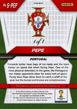 2014 Panini Prizm FIFA World Cup Brazil - Signatures Prizms El Samba #S-PEP Pepe Back