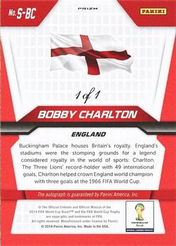 2014 Panini Prizm FIFA World Cup Brazil - Signatures Prizms El Samba #S-BC Bobby Charlton Back