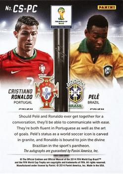 2014 Panini Prizm FIFA World Cup Brazil - Combo Signatures Prizms El Samba #CS-PC Pele / Cristiano Ronaldo Back