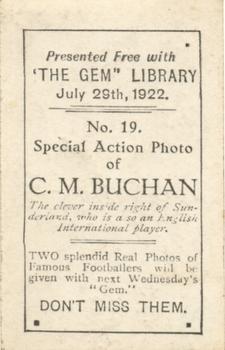 1922 The Gem Library Special Action Photos #19 Charles Buchan Back