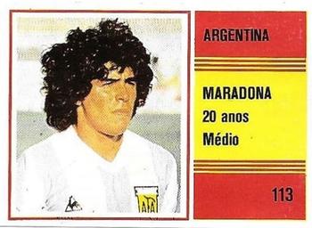 1982 Sorcácius XII Campeonato do Mundo do Futebol #113 Diego Maradona Front