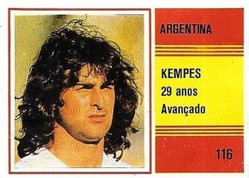 1982 Sorcácius XII Campeonato do Mundo do Futebol #116 Mario Kempes Front