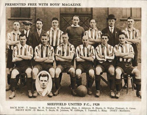 1928 Boys' Magazine Football Teams #NNO Sheffield United Front
