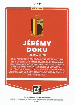 2021-22 Donruss #17 Jeremy Doku Back