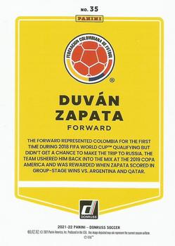 2021-22 Donruss #35 Duván Zapata Back