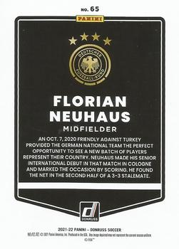 2021-22 Donruss #65 Florian Neuhaus Back