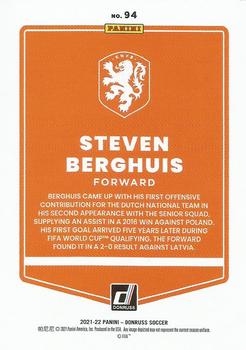 2021-22 Donruss #94 Steven Berghuis Back