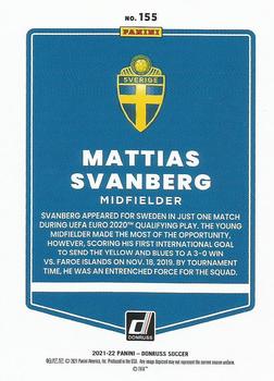 2021-22 Donruss #155 Mattias Svanberg Back
