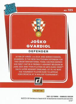 2021-22 Donruss #185 Joško Gvardiol Back