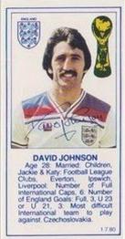1980 Birds Eye England's World Cup Team #NNO David Johnson Front