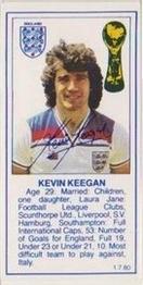 1980 Birds Eye England's World Cup Team #NNO Kevin Keegan Front