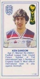1980 Birds Eye England's World Cup Team #NNO Ken Sansom Front