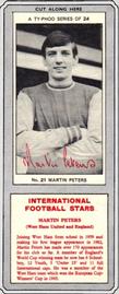 1967-68 Ty-Phoo International Football Stars Series 1 (Packet) #21 Martin Peters Front