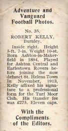 1925 D.C. Thomson Adventure and Vanguard Football Photos #35 Bob Kelly Back