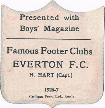 1926-27 Boys' Magazine Famous Footer Clubs #NNO Hunter Hart Back