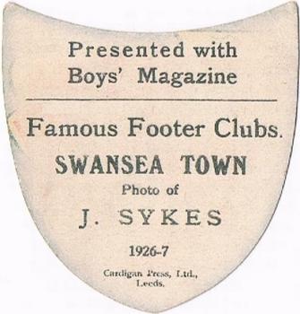 1926-27 Boys' Magazine Famous Footer Clubs #NNO Joe Sykes Back