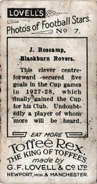 1928 G.F. Lovell & Co. Photo’s of Football Stars #7 Jack Roscamp Back