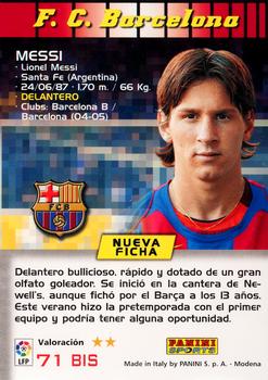 2004-05 Panini Megacracks #71bis Messi Back