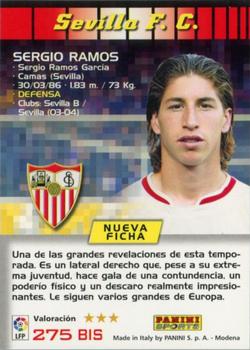 2004-05 Panini Megacracks #275bis Sergio Ramos Back