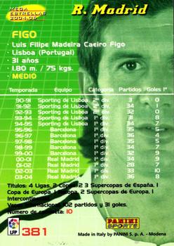 2004-05 Panini Megacracks #381 Figo Back