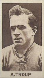 1927 Roche & Co. Ltd The Rising Sun Famous Footballers #16 Alex Troup Front