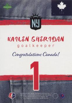 2021 Parkside NWSL Premier Edition - Canadian Gold #CG6 Kailen Sheridan Back