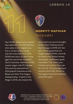 2021 Parkside NWSL Premier Edition - Legends #L3 Merritt Mathias Back