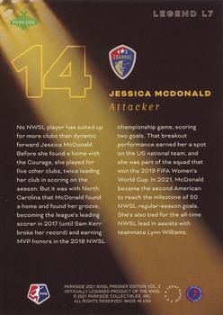 2021 Parkside NWSL Premier Edition - Legends #L7 Jessica McDonald Back