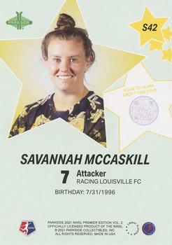2021 Parkside NWSL Premier Edition - Stars #S42 Savannah McCaskill Back