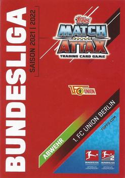 2021-22 Topps Match Attax Bundesliga - XMAS Cards #XMAS8 Robin Knoche Back