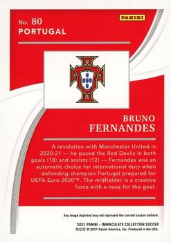 2021 Panini Immaculate Collection #80 Bruno Fernandes Back