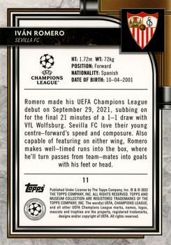 2021-22 Topps Museum Collection UEFA Champions League #11 Iván Romero Back