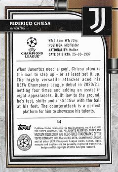2021-22 Topps Museum Collection UEFA Champions League #44 Federico Chiesa Back