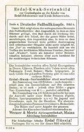 1927 Werner & Mertz Erdal Kwak Serienbild Series 4 Deutsche Fußballkämpfe (German Soccer Fights) #6 Bayern München - Wacker München Back