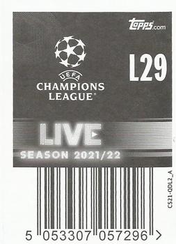 2021-22 Topps UEFA Champions League Sticker Collection - Live #L29 Matheus Reis Back