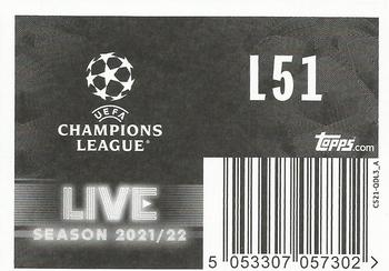 2021-22 Topps UEFA Champions League Sticker Collection - Live #L51 Kylian Mbappé Back