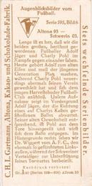 1924 Gartmann Chocolate (Series 590) Snapshots from Football #6 Duisburger Spielverein - Altona 93 Back