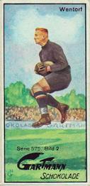 1924 Gartmann Chocolate (Series 575) North German Football Players #2 Hans Wentorf Front