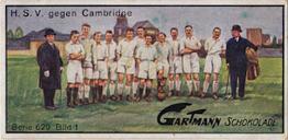 1927 Gartmann Chocolate (Series 629) Snapshots From The Soccer Game #1 H.S.V. against Cambridge University Front