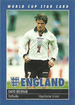 1998 Carlton Books England World Cup Star Card #NNO David Beckham Front
