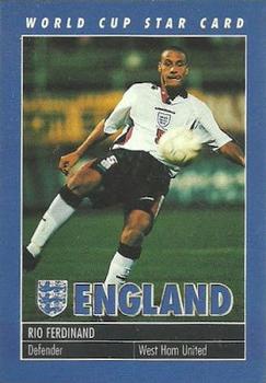 1998 Carlton Books England World Cup Star Card #NNO Rio Ferdinand Front