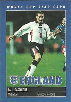 1998 Carlton Books England World Cup Star Card #NNO Paul Gascoigne Front