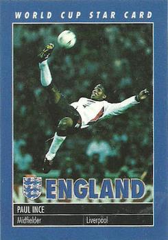1998 Carlton Books England World Cup Star Card #NNO Paul Ince Front