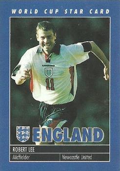 1998 Carlton Books England World Cup Star Card #NNO Rob Lee Front