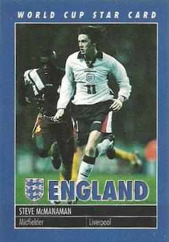 1998 Carlton Books England World Cup Star Card #NNO Steve McManaman Front