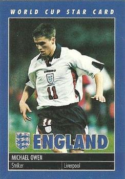 1998 Carlton Books England World Cup Star Card #NNO Michael Owen Front
